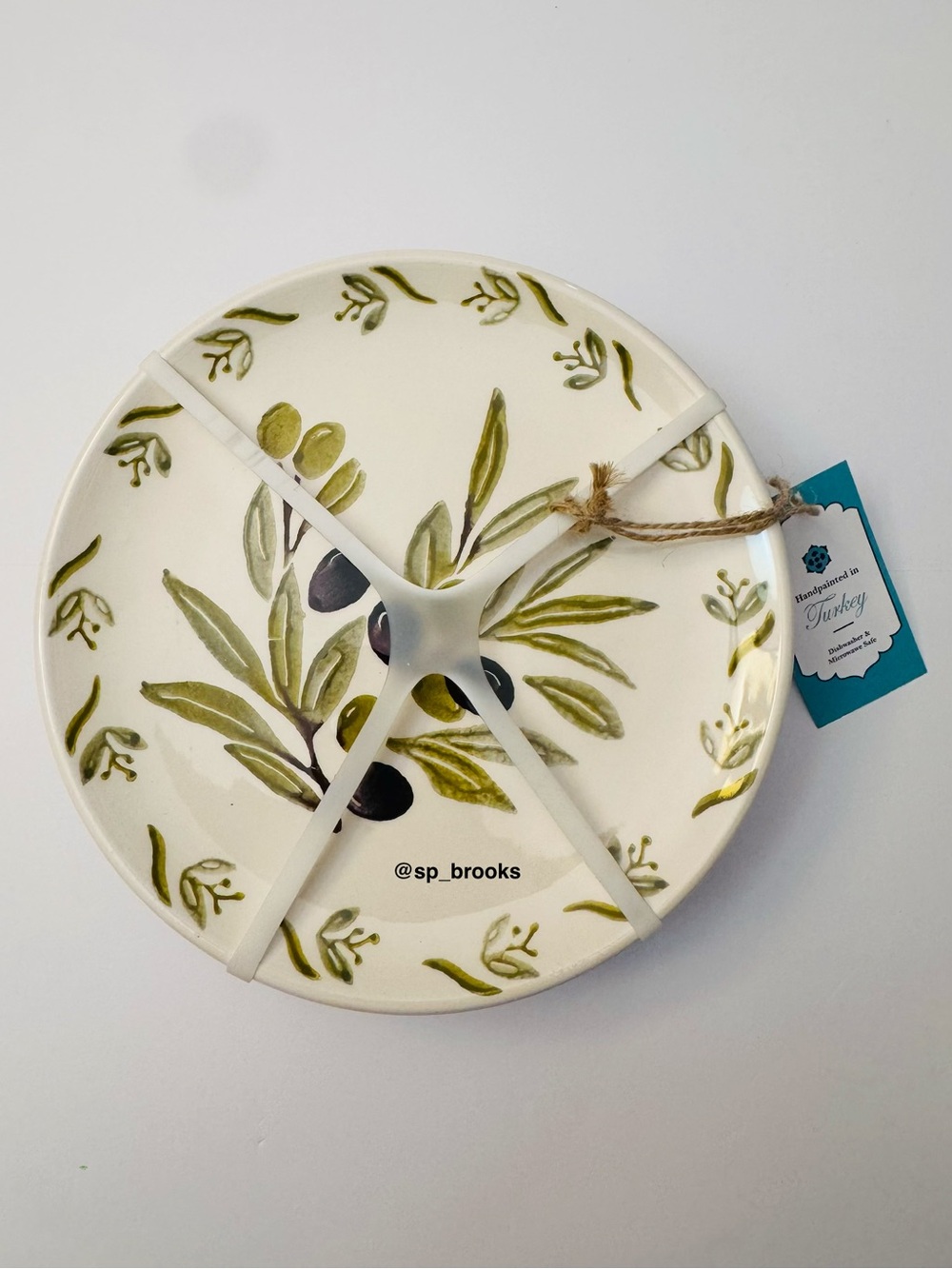 🎁4PC Papart Seramik Salad Plates - 7.75” Handmade Ceramic Salad Plates - Olives